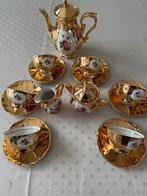 Vintage oud  mocca koffie servies goud bavaria, Ophalen