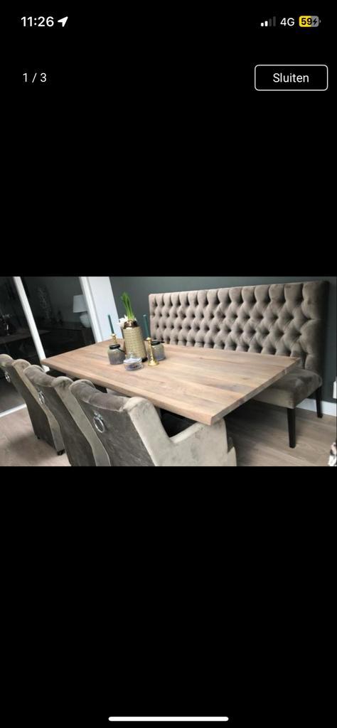 Boomstamtafel 240cm - Spinnenpoot, Huis en Inrichting, Tafels | Eettafels, Zo goed als nieuw, 100 tot 150 cm, 200 cm of meer, Vijf personen of meer