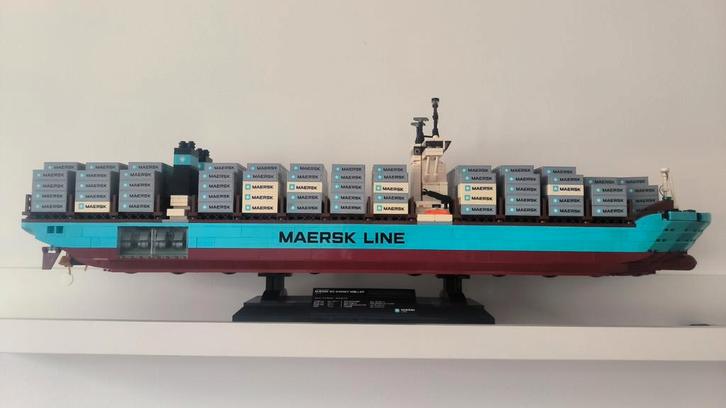 Lego Maersk triple-e Containerschip 10241 + Verlichting, Kinderen en Baby's, Speelgoed | Duplo en Lego, Zo goed als nieuw, Lego