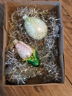 2 glazen Vondel ornamenten / kerstballen, Diversen, Kerst, Ophalen of Verzenden, Zo goed als nieuw