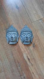 2x boeddha kopjes voor aan de wand te hangen, Ophalen, Zo goed als nieuw