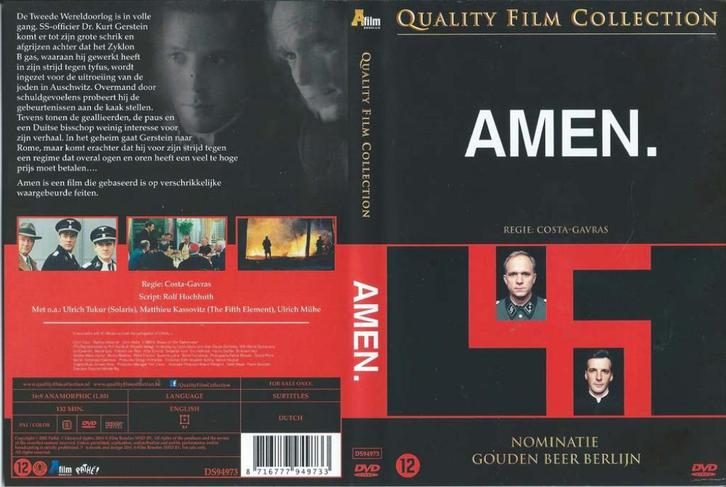 Amen. 2002 DVD Quality Film Collection Het is een originele, Cd's en Dvd's, Dvd's | Klassiekers, Zo goed als nieuw, Drama, 1980 tot heden