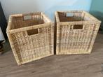 2 Rieten IKEA Manden - Branas, Gebruikt, Mand, Vierkant, Ophalen of Verzenden