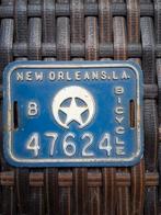 Vintage  New Orleans Fiets Plaat en motor kenteken plaat, Ophalen of Verzenden, Gebruikt