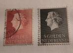 Postzegels Juliana 1 en 5 Gulden - Gestempeld, Postzegels en Munten, Postzegels | Nederland, Ophalen of Verzenden, Na 1940, Gestempeld
