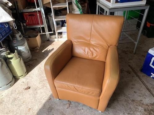 leren fauteuil, Huis en Inrichting, Fauteuils, Zo goed als nieuw, Leer, Ophalen