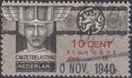 Nederland - 1940 - Omzetbelasting - Grijs - 10 Cent, Postzegels en Munten, Verzenden, T/m 1940, Gestempeld