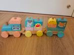 Houten Blokken Trein - Houtenspeelgoed, Ophalen, Gebruikt, Duw- of Trekspeelgoed