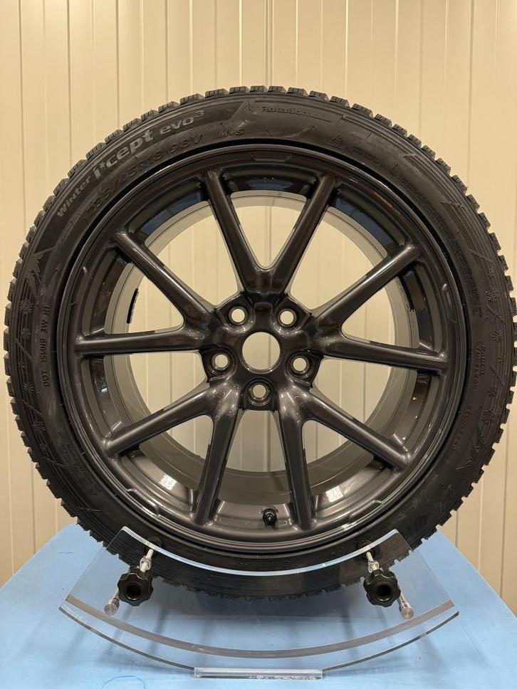 Tesla Model 3 Wintervelgset incl. nieuwe winterbanden + TPMS, Auto-onderdelen, Banden en Velgen, Velg(en), Winterbanden, 18 inch