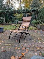 Gietijzeren tuinstel met teakhout, Tuin en Terras, Ophalen, Zo goed als nieuw, Teakhout