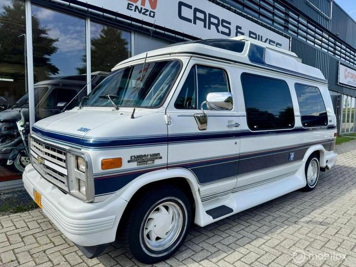 Chevy Van COACHMEN Camper 5.7 V8 aut UNIEK LICHTKOEPEL LPG, Auto's, Chevrolet, Bedrijf, Chevy Van, Lederen bekleding, LPG, Overige carrosserieën