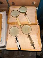 4 oude vergrootglazen / loepen, Hobby en Vrije tijd, Vergrootglazen, Loepen en Loeplampen, Ophalen of Verzenden, Gebruikt, Vergrootglas of Loep