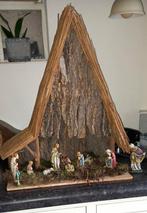 Kerststal met verlichting en mooie beeldjes, Ophalen, Gebruikt