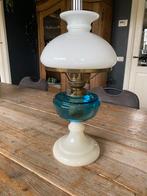 Antieke olielamp met blauw glas, Ophalen