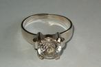 Oude zilveren ring Teka, bergkristal, Gebruikt, Verzenden, 17 tot 18, Dame