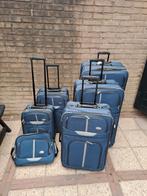 Intensief gebruikte 6 delige blauwe kofferset te koop., Ophalen, Gebruikt, 70 cm of meer, 55 cm of meer