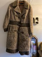 Vintage retro leren hippe lammycoat winterjas jas boho 36 38, Kleding | Dames, Gedragen, Grijs, Vintage, Ophalen of Verzenden