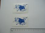sticker oud STIER STRIP Bull stieren gevecht retro plastic, Verzenden, Zo goed als nieuw, Bedrijf of Vereniging