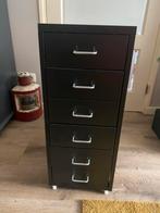 Ikea HELMER Ladeblok op wielen, zwart, 28x69 cm, Huis en Inrichting, Ophalen, Zo goed als nieuw