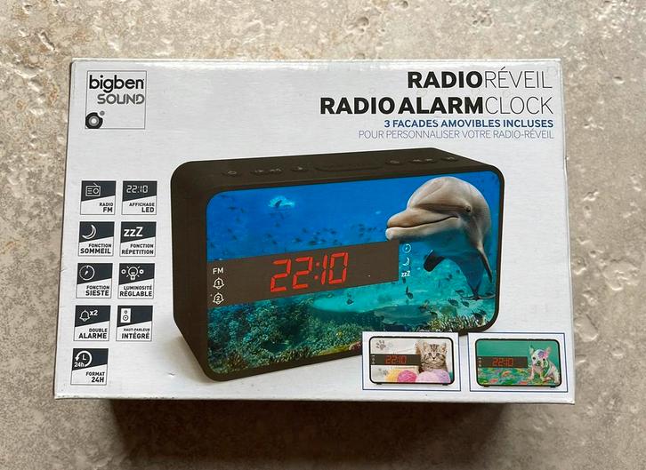 ZGAN wekkerradio voor kinderen met wisselbaar frontje, Witgoed en Apparatuur, Wekkers, Zo goed als nieuw, Digitaal, Ophalen of Verzenden