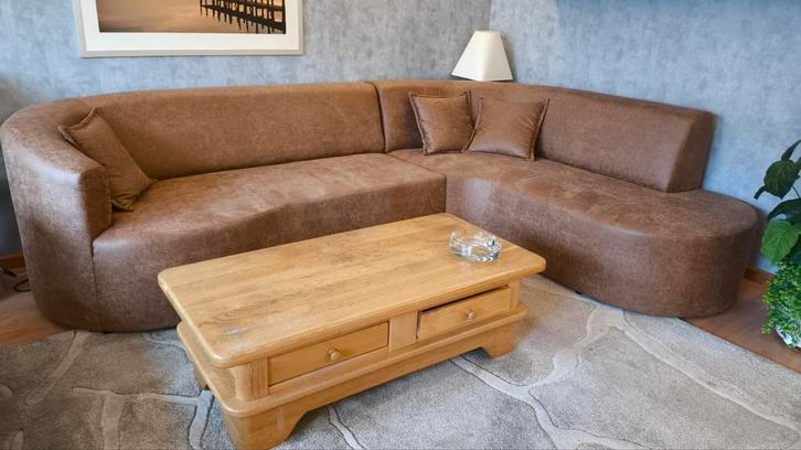 Hoekbankstel - Nieuwstaat - Wegens overlijden, Huis en Inrichting, Banken | Bankstellen, Zo goed als nieuw, Hoekbank, Vierpersoons of meer