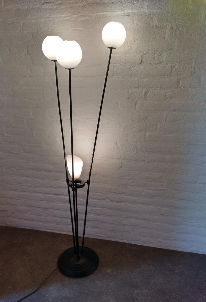 Sprietlamp - Spriet Lamp - Jaren 60 - Vintage, Huis en Inrichting, Lampen | Vloerlampen, Gebruikt, 100 tot 150 cm, Glas, Metaal