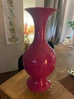 Grote glazen roze vaas, Ophalen, Overige kleuren, 50 tot 75 cm, Glas