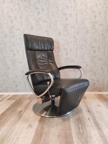 Prachtige Himolla Easyswing leren relax fauteuil handmatig  beschikbaar voor biedingen