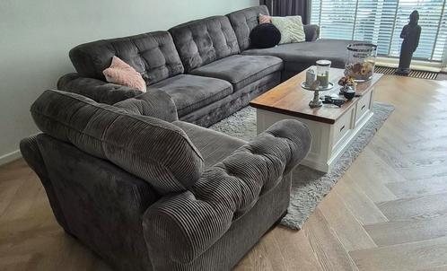 Ribbank en loveseat te koop, Huis en Inrichting, Banken | Complete zithoeken, Gebruikt, Stof, Ophalen