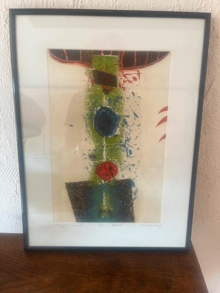 Kleurets van Tim Hinterding 17/30 "Back to Belgium", Antiek en Kunst, Kunst | Tekeningen en Foto's, Ophalen of Verzenden
