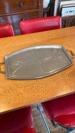 Art deco dienblad verchroomd metaal, Ophalen of Verzenden, Gebruikt, Rechthoekig, Metaal