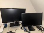 HP Z23i + Samsung S24C570HL monitoren met HDMI & VGA kabels, Computers en Software, Monitoren, Gebruikt, IPS, In hoogte verstelbaar