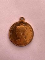 Koningin Wilhelmina Hanger, Ophalen of Verzenden, Goud, Nederland