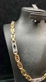 14 k gouden platte magnum ketting 61 gram 68,5 cm, Sieraden, Tassen en Uiterlijk, Nieuw, Goud, Goud, Ophalen of Verzenden