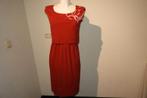 Moschino vuur rode jurk lint corsage bij de hals maat D38