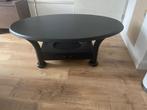 Zwarte Houten Salontafel Ovaal, Huis en Inrichting, Tafels | Salontafels, Ophalen, Gebruikt, 50 tot 100 cm, 100 tot 150 cm