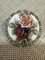 Vintage Broche met Rozen, Sieraden, Tassen en Uiterlijk, Broches, 4 tot 7 cm, Gebruikt, Overige kleuren, Ophalen of Verzenden