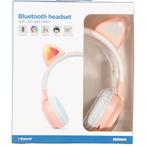 Bluetooth headset roze met oortjes, Ophalen, Zo goed als nieuw, Draadloos, Over-ear