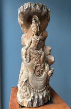 Ganesha, uit hout gesneden, 51 cm hoog, beschadigingen., Antiek en Kunst, Kunst | Beelden en Houtsnijwerken, Ophalen of Verzenden