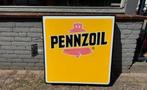 PENNZOIL oude garage reclame lichtbak, Ophalen, Gebruikt, ., Lichtbak of (neon) lamp