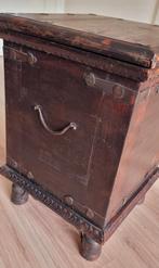Prachtige en praktische koloniale kist teak & ijzerbeslag, Huis en Inrichting, Ophalen, Minder dan 50 cm, 50 tot 100 cm, Zo goed als nieuw