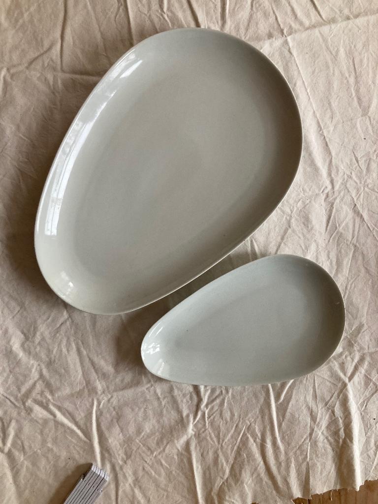 Vintage Mosa Select Light Blue Serving Platters, Gebruikt, Ophalen of Verzenden, Schaal of Schalen, Overige stijlen
