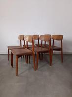 Vintage Deense eetkamerstoelen door Harry Østergaard, Ophalen, Gebruikt, Bruin, Onbekend