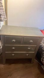 Ladekastje zilver, Huis en Inrichting, Kasten | Ladekasten, Ophalen, 50 tot 100 cm, Zo goed als nieuw, 3 of 4 laden