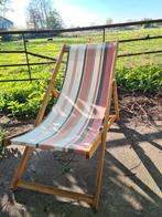 Gave vintage strandstoel te koop, Tuin en Terras, Tuinstoelen, Ophalen, Zo goed als nieuw, Hout, Inklapbaar