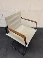 DEDON SEAX LOUNGESTOEL MET HOUTEN ARMLEGGER, Tuin en Terras, Tuinstoelen, Ophalen, Zo goed als nieuw, Aluminium, Inklapbaar