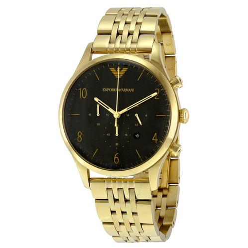 Emporio Armani AR1893 Classic Gold/Black - 100% NIEUW IN BOX, Sieraden, Tassen en Uiterlijk, Horloges | Heren, Nieuw, Polshorloge