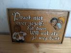 vintage keramiek tableau met spreuk, spreuktegel, Antiek en Kunst, Antiek | Wandborden en Tegels, Ophalen