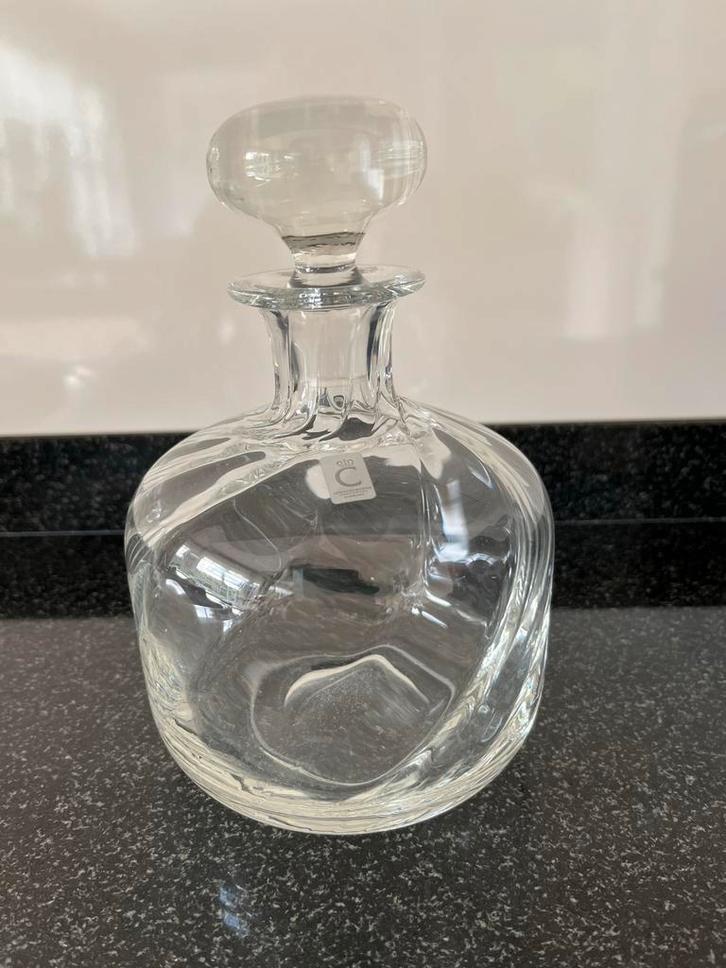 Kristallen karaf met stop - 21 cm hoog, Antiek en Kunst, Antiek | Glas en Kristal, Ophalen of Verzenden