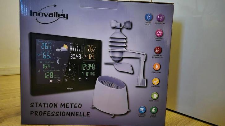 Professioneel Weerstation - Inovally, Audio, Tv en Foto, Weerstations en Barometers, Nieuw, Weerstation, Ophalen of Verzenden